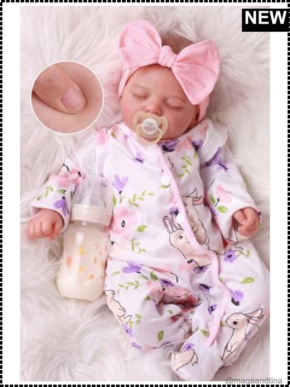 20 Inch Reborn Baby Doll Poseable Realistic Newborn Doll Gift Set